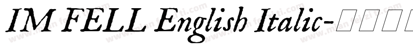 IM FELL English Italic字体转换